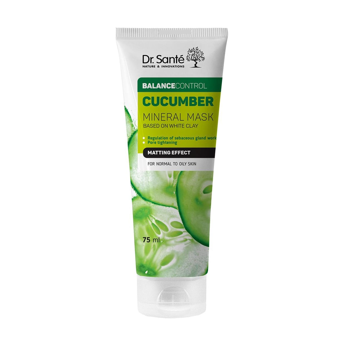 Мінеральна маска для обличчя Dr.Sante Cucumber Balance Control, 75 мл